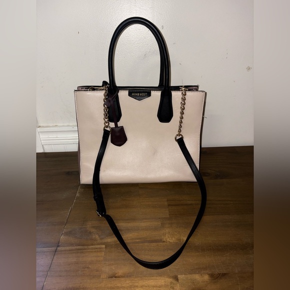 Nine West Cream and Black Tote - Picture 1 of 2